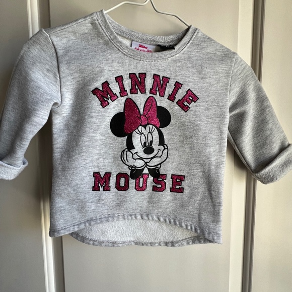 Girls 4T Minnie Mouse light fleece top 3/4 length sleeve for Spring or Fall - Picture 1 of 3